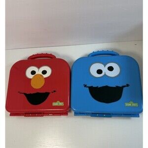 Sesame Street On the Go Letters Numbers Elmo & Cookie Monster Take along Cases